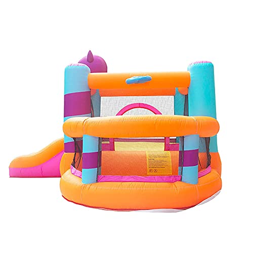 ZCYXQR Castillo Hinchable para niños Castillo Inflable para el hogar Gran Parque Interior y de Atracciones Piscina de Bolas Tobogán al Aire Libre Rebote Inflable (Deportes al Aire Libre)