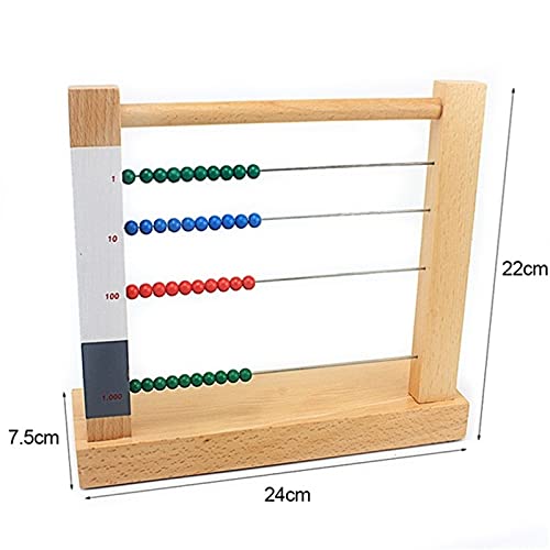 ZDAMN Ábacos Cuentas de Juguete de Matemáticas de Madera Abacus Juguete computacional Rack Rack Toys para niños Herramienta Educativa Escolar (Color : Colorful, Size : 24x7.5x22cm)