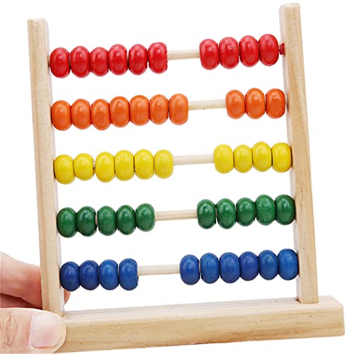 ZDAMN Ábacos Mini ábaco de Madera Niños Early Matemáticas Aprendizaje Números de Juguete Contando Perlas de cálculo Abacus Educativo Juguete Herramienta Educativa Escolar