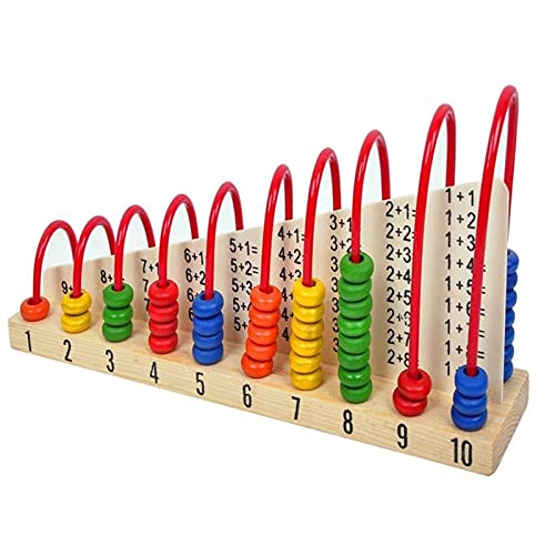 ZDAMN Ábacos Niños Juguetes de Madera niño Abacus Cuenta Cuentas matemáticas aprendiendo Juguete Educativo Herramienta Educativa Escolar (Color : Colorful, Size : One Size)