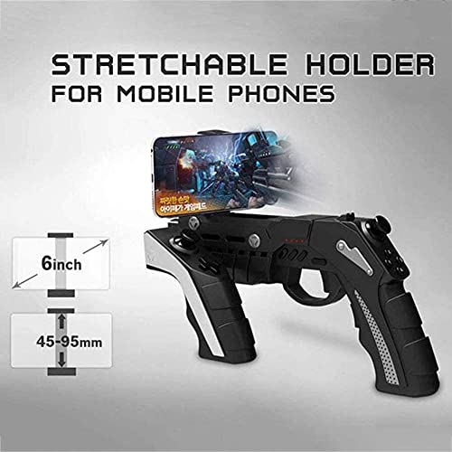 ZDSKSH AR Gun Toy 4D Juego de detección remota Gamepad Smart Bluetooth Pistol w/Phone Holder VR Game Handle Gun Juguetes al Aire Libre para Android iOS