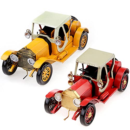 ZDYHBFE Color Convertible Modelo de coche clásico Artesanía en metal Adornos de coche clásico de época Coche de época nostálgico Decoraciones de habitación retro Coche de juguete para niños Adornos de