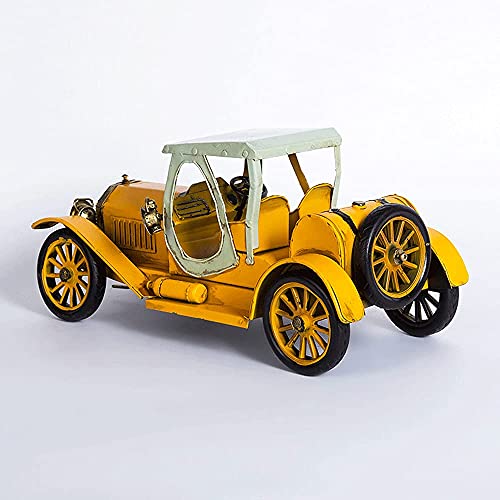 ZDYHBFE Color Convertible Modelo de coche clásico Artesanía en metal Adornos de coche clásico de época Coche de época nostálgico Decoraciones de habitación retro Coche de juguete para niños Adornos de