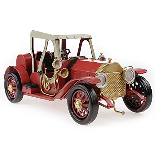 ZDYHBFE Color Convertible Modelo de coche clásico Artesanía en metal Adornos de coche clásico de época Coche de época nostálgico Decoraciones de habitación retro Coche de juguete para niños Adornos de