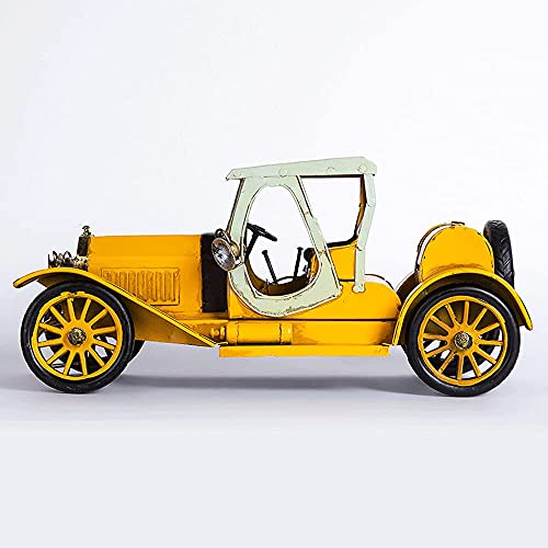 ZDYHBFE Color Convertible Modelo de coche clásico Artesanía en metal Adornos de coche clásico de época Coche de época nostálgico Decoraciones de habitación retro Coche de juguete para niños Adornos de