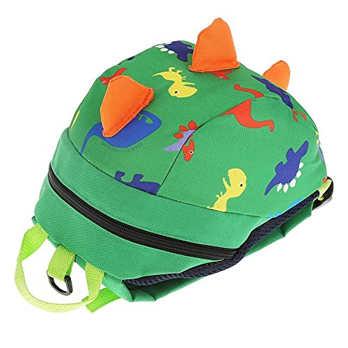 Zerodis Bebé Para caminar La seguridad Mochila, niños pequeños lindos 3D Dinosaur Baby Safety Anti-perdido Bolsa de escuela Zoo con Safety Leash(Verde)