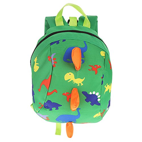 Zerodis Bebé Para caminar La seguridad Mochila, niños pequeños lindos 3D Dinosaur Baby Safety Anti-perdido Bolsa de escuela Zoo con Safety Leash(Verde)