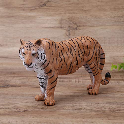 Zerodis Modelo de simulación de Tigre sólido, plástico Macho Tigre Animal colección decoración Juguete Educativo temprano para niños