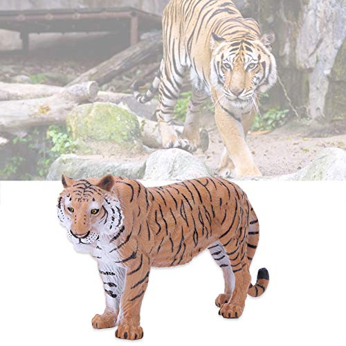 Zerodis Modelo de simulación de Tigre sólido, plástico Macho Tigre Animal colección decoración Juguete Educativo temprano para niños