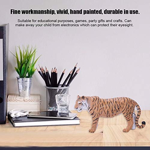 Zerodis Modelo de simulación de Tigre sólido, plástico Macho Tigre Animal colección decoración Juguete Educativo temprano para niños