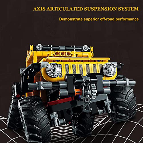 ZINIUKEJI 42122 Technic Compatible con Jeep Wrangler 4x4, Coche de Juguete, Todoterreno, Modelo SUV, Juego de construcción para niños de 6 7 8 9 10 11 12 años de Edad