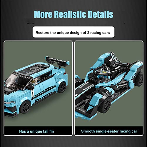 ZINIUKEJI Kit de construcción de Juguetes, Compatible con Jaguar, 76898 Speed Super Racing Series Sports Car Racing Model Adult Christmas Gifts para niños y niñas