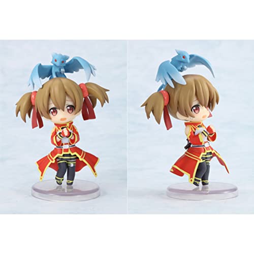 ZIYING 6pcs / Set 6cm Anime Figure Sword Art En línea Figura de acción en línea Kirito Asuna Linda Colección de PVC Colección Regalo