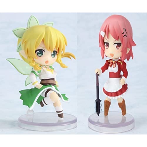 ZIYING 6pcs / Set 6cm Anime Figure Sword Art En línea Figura de acción en línea Kirito Asuna Linda Colección de PVC Colección Regalo