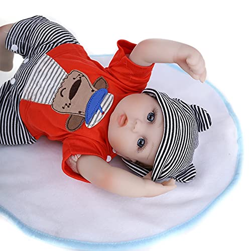 ZIYIUI Realista Muñecas Reborn 18 "48 cm Suave Vinilo de Silicona Realista Bebe Reborn Niño Recién Nacido Muñecas Reborn de Aspecto Hermoso Regalo de los Niños Reborn Dolls