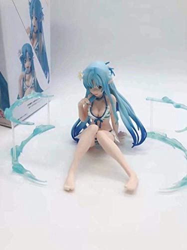 Zjcpow Anime Sword Art Online EXQ Code REGISTE EXQ Figura Yuuki Asuna Traje de baño Ver.Figura de acción Anime Gifts Toys Model Kits 12 cm xuwuhz