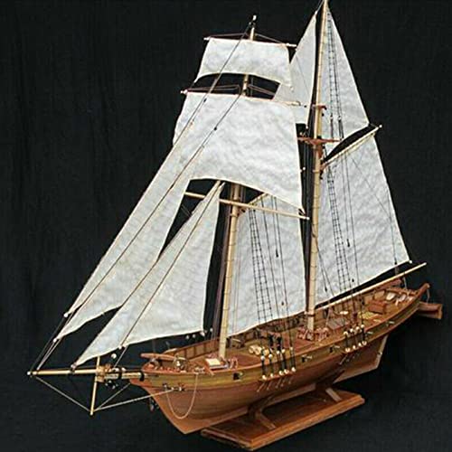 ZNYB Modelo A Escala De Velero De Madera 1 Juego 1: 100 Halcon de Madera Modelo de Barco de Vela DIY Kit de Montaje de Barco decoración de Regalo