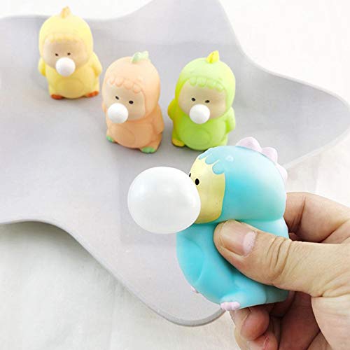 ZS ZHISHANG 2pcs Baby Dragons Spit Bubble Pinch Music Squeezes Bubbles Funnys Vent Toys For Kids Adults Stress