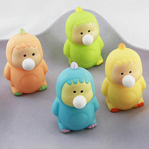 ZS ZHISHANG 2pcs Baby Dragons Spit Bubble Pinch Music Squeezes Bubbles Funnys Vent Toys For Kids Adults Stress