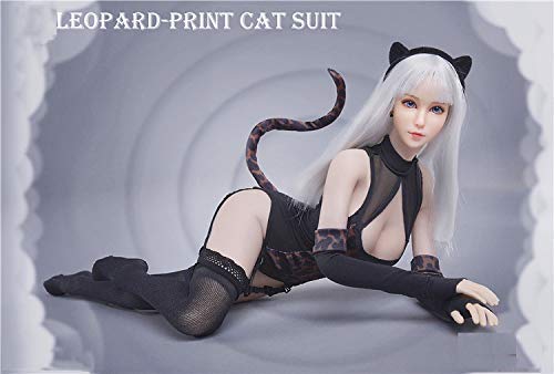 ZSMD Figure Accessories - Conjunto de ropa de gato sexy de 1/6 con estampado de leopardo