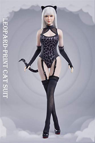 ZSMD Figure Accessories - Conjunto de ropa de gato sexy de 1/6 con estampado de leopardo