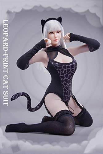 ZSMD Figure Accessories - Conjunto de ropa de gato sexy de 1/6 con estampado de leopardo