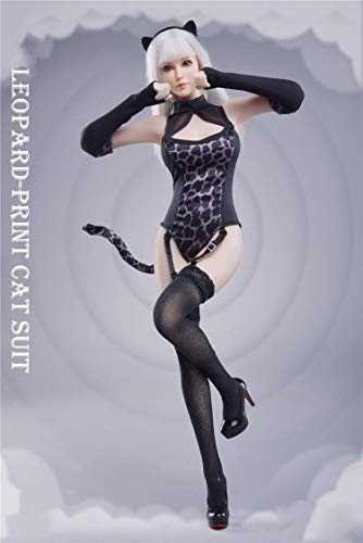 ZSMD Figure Accessories - Conjunto de ropa de gato sexy de 1/6 con estampado de leopardo