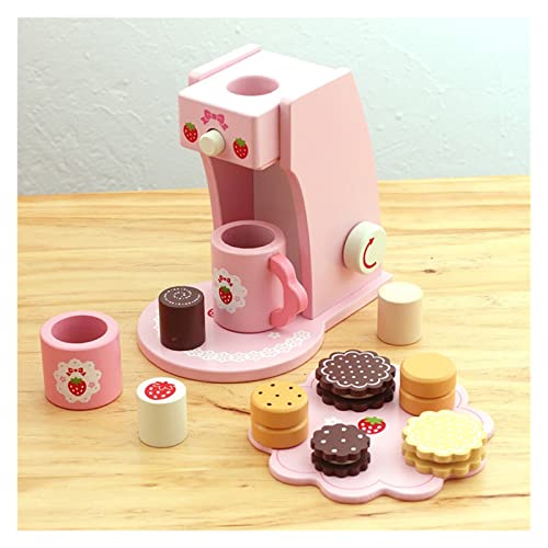 ZSYXM Cocina Juguete Cocina de Madera Juguetes de Comida Juego de té de Fresa Cocina Niños Helado Soporte de té de la Tarde (Color : Tea)