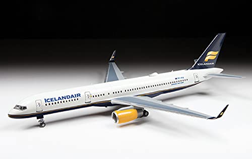 Zvezda-Juego de construcción de maqueta 7032 1:144 Boeing 757-200, de plástico, para Montar, réplica Detallada, Color Plateado