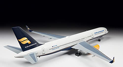 Zvezda-Juego de construcción de maqueta 7032 1:144 Boeing 757-200, de plástico, para Montar, réplica Detallada, Color Plateado