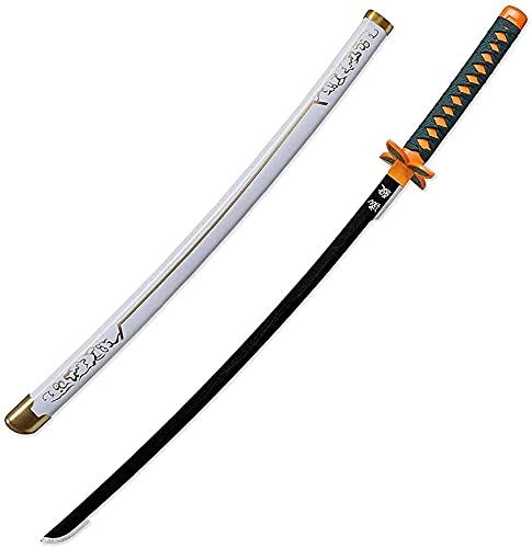 Zxg-NB Exquisita Katana de Anime de Madera, Adecuada para Cosplay Demon Slayer Kochou Shinobu Katana, fanáticos del Anime (ABS + bambú) Ninja, Samurai Sword Sword Weapon Props Anime Toys