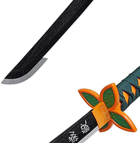 Zxg-NB Exquisita Katana de Anime de Madera, Adecuada para Cosplay Demon Slayer Kochou Shinobu Katana, fanáticos del Anime (ABS + bambú) Ninja, Samurai Sword Sword Weapon Props Anime Toys