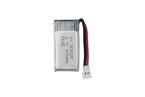 ZYGY 5PCS 3.7V 400mAh Lipo Batería y 5en1 Cargador para H99W H31 H6C H98 AT-96 TR-C385 TR-P51 TR-F22 RC Quadcopter repuestos(Rojo)