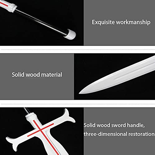 zzjj Espadas de Madera,Espadas de Juguete,Espada SamuráI De Madera para Sword Art Online,COS Heathcliff,Espada De Madera Katanas Blade,Amantes De Los Coleccionables De Armas De Anime