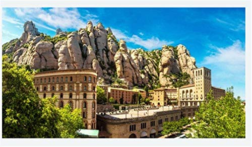 ZZXSY Puzzle Educa 1000 Piezas La Abadía De Santa María De Montserrat En Monistrol En Un Hermoso Día De Verano Cataluña España Adecuado para Regalos De Año Nuevo