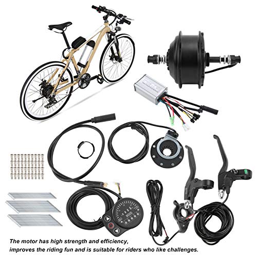 01 Kit de Motor de Cubo de Rueda, Kit de Motor de Cubo sin escobillas 36V 250W para Bicicletas eléctricas de Bricolaje para Rueda de 26 Pulgadas 12G(Backdrive, Pisa Leaning Tower Type)