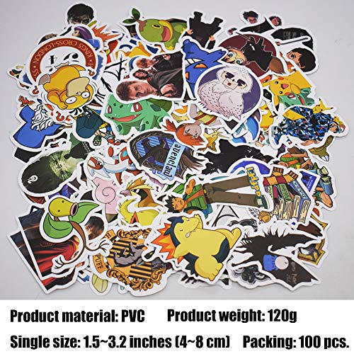 100 PCS Pegatinas, Pegatina impermeable,Etiqueta de Moda Pegatinas,Graffiti Sticker para Coche, Bicicleta, Moto, Equipaje, Portátil, Dormitorio, Funda de Viaje