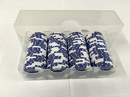 100 X 10 g d'argile Poker Chips, en boîte Vert, pas de valeurs sur