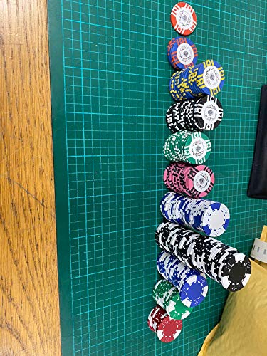 100 X 10 g d'argile Poker Chips, en boîte Vert, pas de valeurs sur