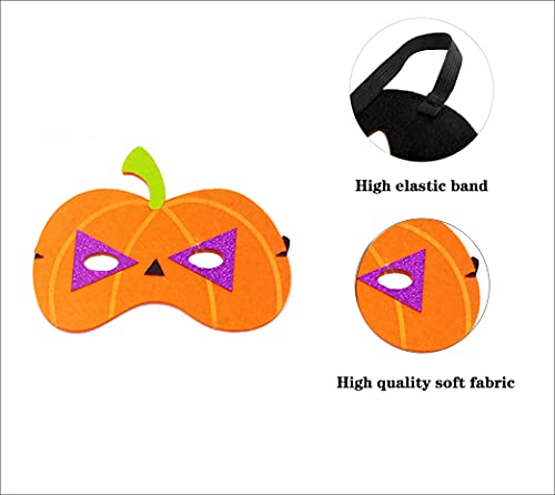 12 máscaras de fieltro, espíritu de calabaza, bruja, para Halloween, fiestas de Halloween, para adultos y niños