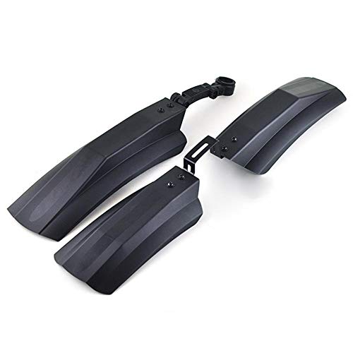 1sEst Snow Bicycle Mudguard Fat Bike Fender Frontal Trasero Barro Trasero Guard por 20 Pulgadas 26 Pulgadas Fatbike MTB Bikes Ciclismo Bicicleta Fenders (Color : Negro)