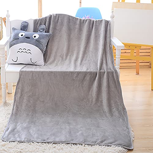 3 en 1 Almohada Suave de Juguete de Peluche multifunción con Manta Totoro Peluche Animales de Juguete Relleno Almohada Totoro Mano Cojín Caliente Niños Anime Figura Juguete,Square,Large