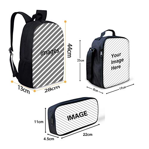 3 unids/conjuntos de mochila con mochila para niños pequeña caja de almuerzo estuche de fuego agua baloncesto impresión Bookbag