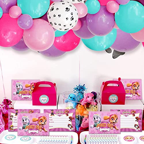 32PC Tarjeta de Invitación a Fiesta Patrulla Canina Tarjetas de Invitación Invitaciones Tarjeta Cumpleaños Felicitacion para Niños, 16 Paw Patrol Tarjetas de Invitación Felicitacion + 16 Sobres