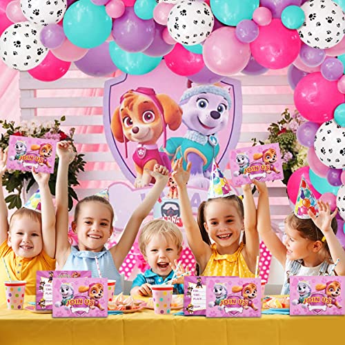 32PC Tarjeta de Invitación a Fiesta Patrulla Canina Tarjetas de Invitación Invitaciones Tarjeta Cumpleaños Felicitacion para Niños, 16 Paw Patrol Tarjetas de Invitación Felicitacion + 16 Sobres