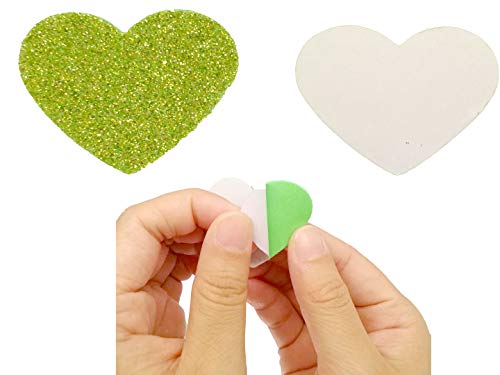 344 Piezas Pegatina de Espuma Brillante Glitter Espuma Eva Ahesiva Pegatina de Espuma Brillo Autoadhesiva de Letras Corazón Alfabeto Estrella para Artesanía Decoracíon de pared Aulas Cartas...