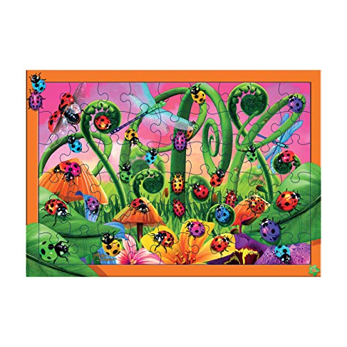 3D LiveLife Tray Jigsaw Puzzle - parque temático de la mariquita. ¡Rompecabezas lenticular del insecto 3D con 40 pedazos! Tray Puzzle Range de Deluxebase. ¡Ilustraciones originales autorizadas del art