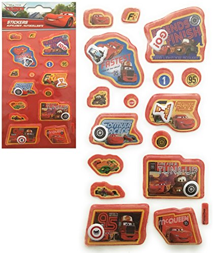 4 hojas de pegatinas con piezas móviles de Disney Mickey Mouse, Cars, Planes y Marvel Avengers