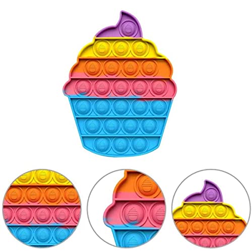 4 Piezas Sensorial Fidget Juguete para Niños y Adultos, Silicona Antiestrés Sensorial bubble Juego por Autismo y Ansiedad, Antiestres Juguete, Reutilizable e Impermeable (style-1)