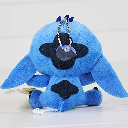 4"10Cm Lilo Stitch Peluches Muñecas Con Llavero De Ventosa Relleno Suave Para Niños Regalos Para Bebés